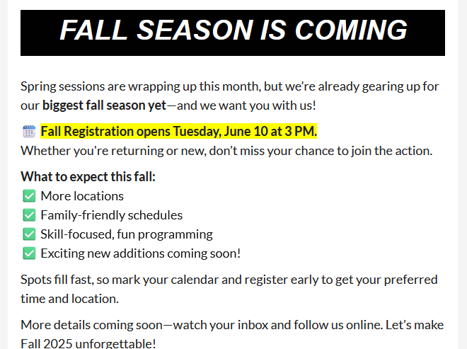 FALL is coming